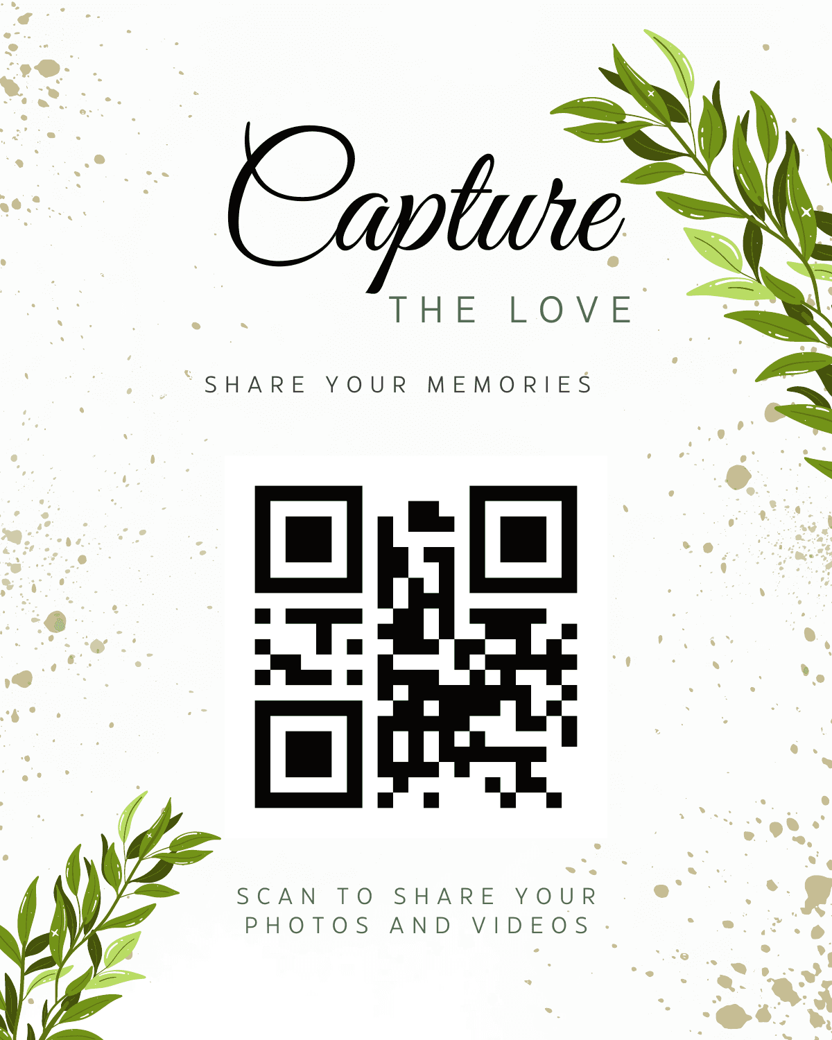 Willow 8x10 QR sign sample
